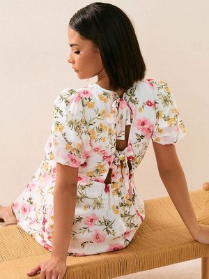 Платье миди PixieGirl Petite из шифона с завязками на спине