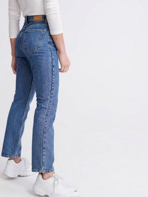 Джинсы Superdry Blue Straight с высокой талией