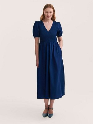 Платье миди Finery Jamilla из хлопка со сборками