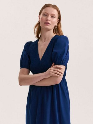 Платье миди Finery Jamilla из хлопка со сборками