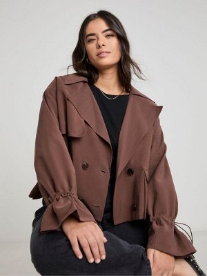 Укороченный тренч Simply Be Draped