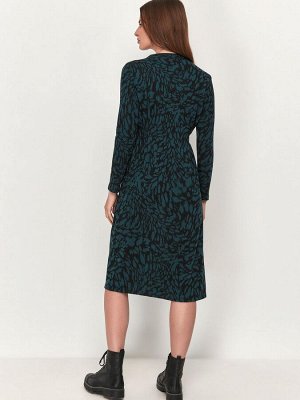 Женское мини-платье из бирюзового жаккарда M&Co