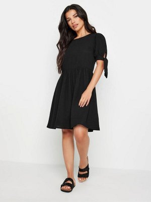 Платье PixieGirl Petite с завязками на рукавах, 100% хлопок, текстурированная сборка