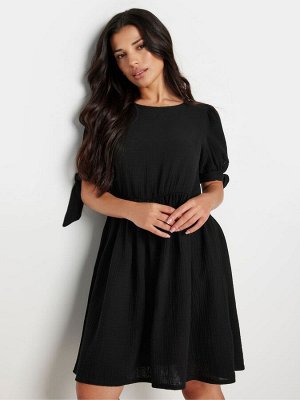 Платье PixieGirl Petite с завязками на рукавах, 100% хлопок, текстурированная сборка