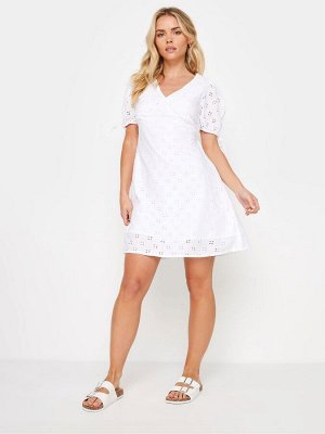 Платье PixieGirl Petite из 100% хлопка с завязкой спереди и вышивкой