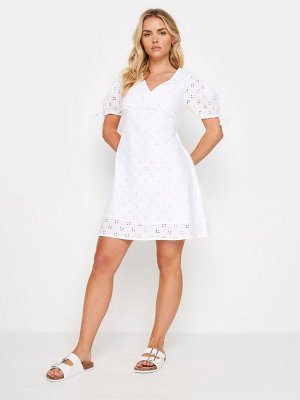 Платье PixieGirl Petite из 100% хлопка с завязкой спереди и вышивкой