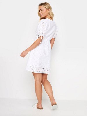 Платье PixieGirl Petite из 100% хлопка с завязкой спереди и вышивкой