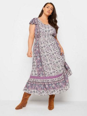 Платье макси с бахромой Yours Curve Boho