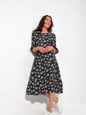Платье Khost Animal Star Print, многоуровневое