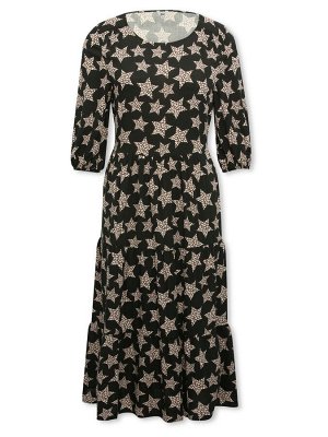 Платье Khost Animal Star Print, многоуровневое