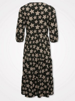 Платье Khost Animal Star Print, многоуровневое