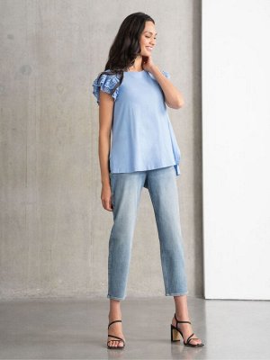 Джинсы Seraphine Blue Post Maternity с зауженными штанинами