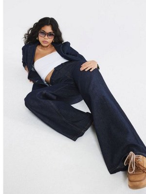 Джинсы River Island с высокой талией и широкими штанинами, 100% хлопок