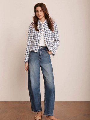 Пиджак из букле в клетку Mint Velvet