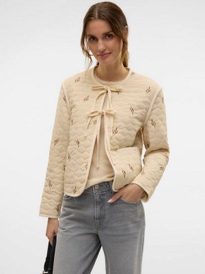 Стеганая короткая куртка VERO MODA с завязками спереди