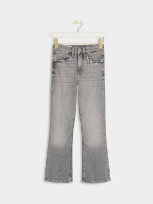 Укороченные расклешенные джинсы River Island с высокой талией