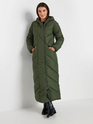 Длинное длинное стеганое пальто Sally Maxi
