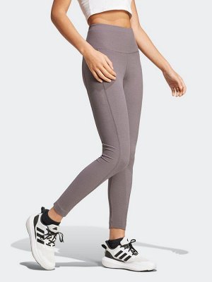Серые леггинсы adidas ALL SZN Rib High-Waist 7/8