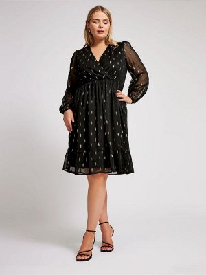 Черный - Топ-накидка Yours Curve London Metallic Dobby