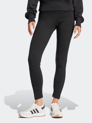 Черные леггинсы adidas ALL SZN Rib High-Waist 7/8