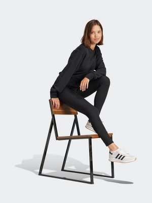 Черные леггинсы adidas ALL SZN Rib High-Waist 7/8