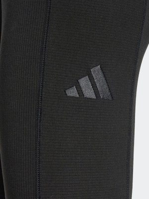 Черные леггинсы adidas ALL SZN Rib High-Waist 7/8