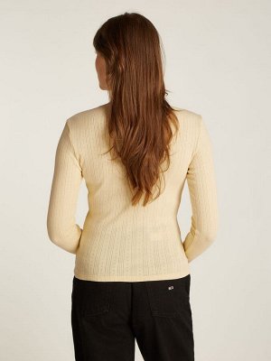 Футболка Tommy Jeans Slim Pointelle из 100% хлопка