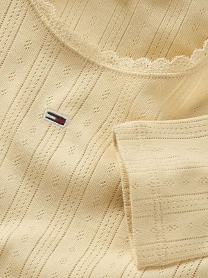 Футболка Tommy Jeans Slim Pointelle из 100% хлопка