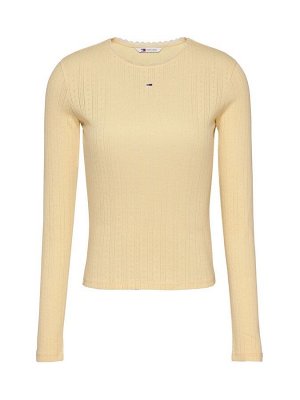 Футболка Tommy Jeans Slim Pointelle из 100% хлопка