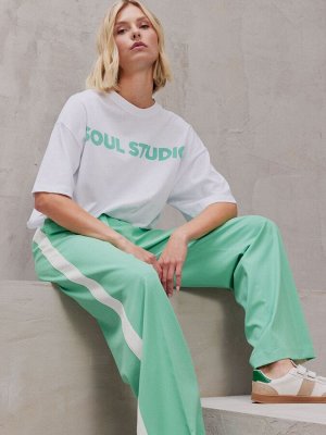 Футболка Smith & Soul большого размера с надписью «SOUL STUDIO», 100% хлопок