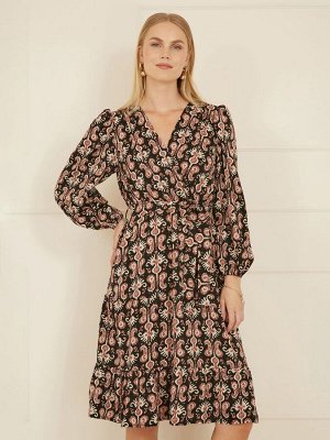 Платье-футляр с длинными рукавами Yumi Ikat