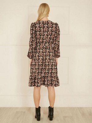 Платье-футляр с длинными рукавами Yumi Ikat
