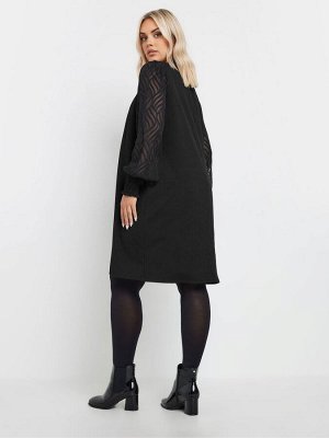 Платье Yours Curve из жаккарда с ткаными рукавами