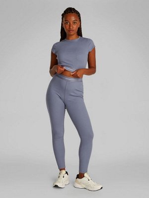 Синяя футболка Calvin Klein Stretch Rib Crop