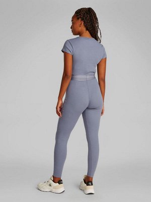 Синяя футболка Calvin Klein Stretch Rib Crop