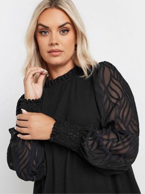 Платье Yours Curve из жаккарда с ткаными рукавами