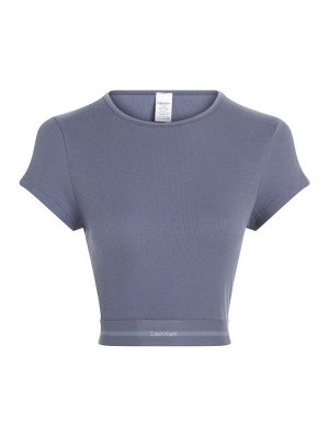 Синяя футболка Calvin Klein Stretch Rib Crop