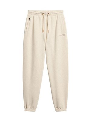 Легкий овсяный меланж - спортивные брюки Superdry Essential с логотипом на манжете