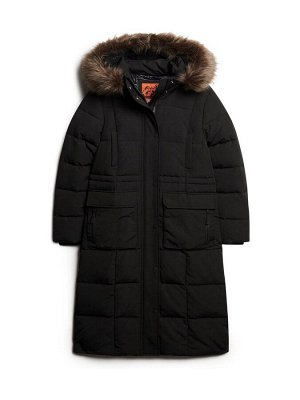 Черный - Длинный пуховик Superdry Everest