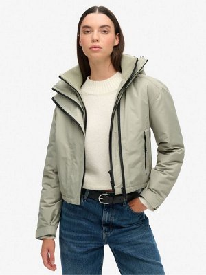 Куртка-ветровка с капюшоном и принтом «Морская трава» Superdry Green