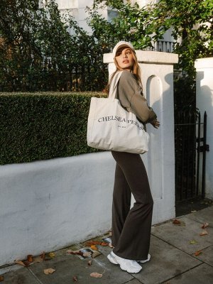Коричневые - Мягкие эластичные леггинсы Chelsea Peers с высокой талией и расклешенным лифом