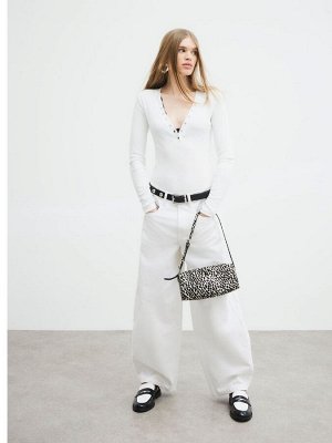 Белые джинсы River Island Balloon средней посадки, 100% хлопок