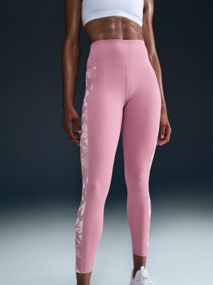 Elemental Pink - Леггинсы Nike One с высокой талией 7/8 и принтом