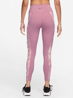Elemental Pink - Леггинсы Nike One с высокой талией 7/8 и принтом