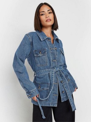 Джинсовая куртка PixieGirl Petite с поясом, 100% хлопок