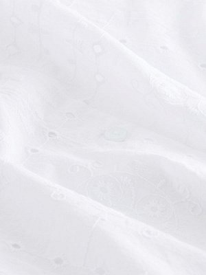 Белая пляжная рубашка-накидка из 100% хлопка