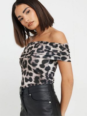 Топ PixieGirl Petite Leopard Bardot