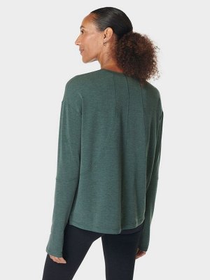 Зеленый - топ с длинными рукавами Sweaty Betty Soft Flow Studio