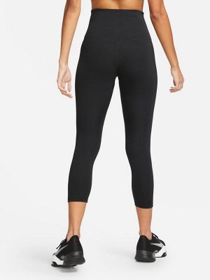 Черные укороченные леггинсы Nike Dri-FIT One Crop