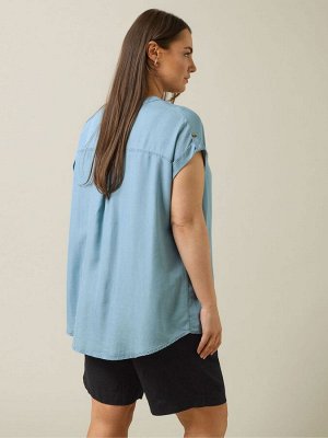 Рубашка с короткими рукавами Evans Blue Lyocell
